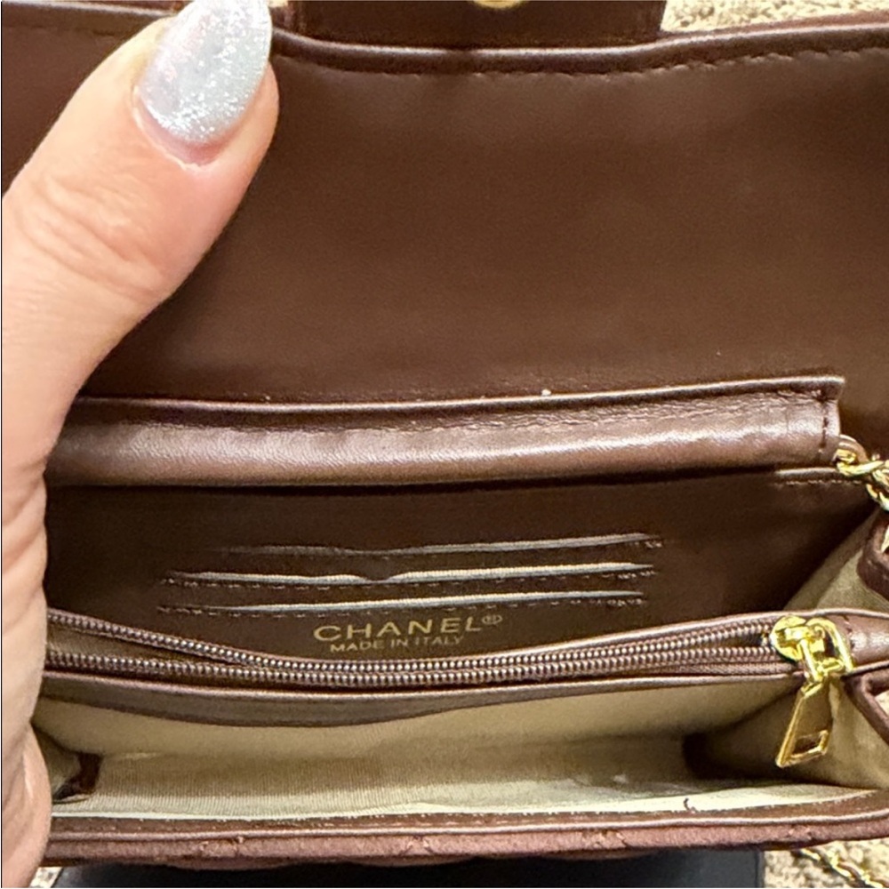 Chanel suede wallet on chain - Picture 10 of 11
